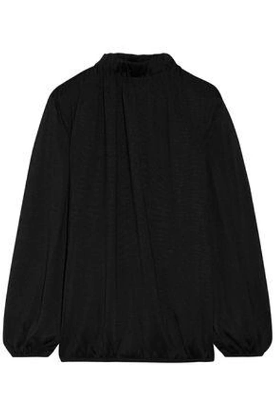 Shop Tom Ford Woman Cutout Silk Blouse Black