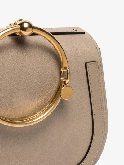 Shop Chloé Grey Nile Leather Shoulder Bag In Neutrals