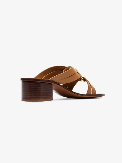 Shop Chloé Brown Rony 50 Leather Sandals