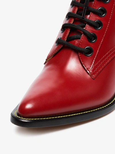 Shop Chloé Red Rylee Medium 60 Leather Boots
