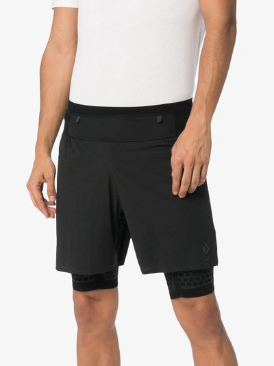 Shop Salomon S/lab Black X The Broken Arm Exo Twinset Shorts