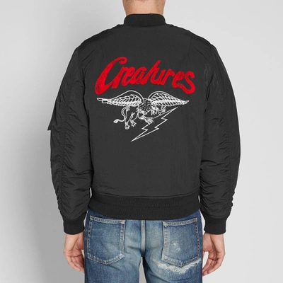 Shop Givenchy Creatures Bomber Jacket In Black