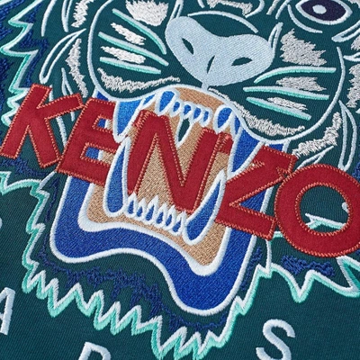 Shop Kenzo Tiger Embroidered Sweat In Blue