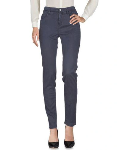 Shop Jeckerson Casual Pants In Dark Blue