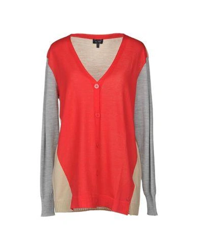 Shop Armani Jeans Cardigan In Red