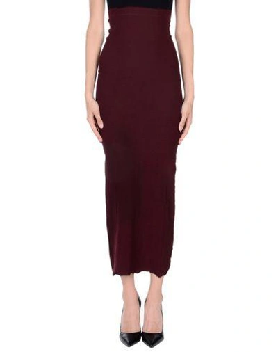 Shop Marc Le Bihan Maxi Skirts In Maroon