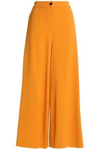 Shop Tome Woman Crepe Wide-leg Pants Saffron