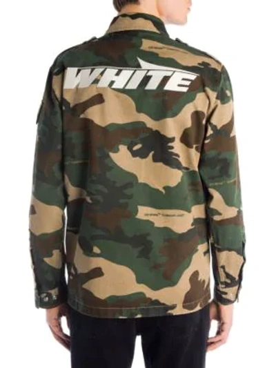 Shop Off-white Camouflage Military Shirt In All Over White