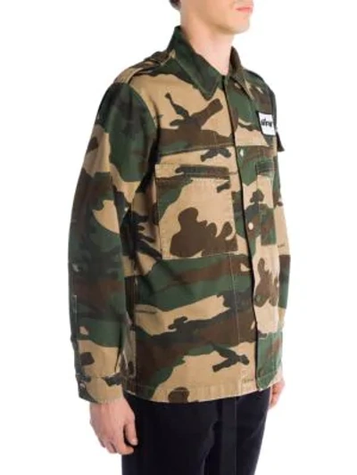 Shop Off-white Camouflage Military Shirt In All Over White