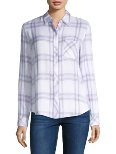 Shop Rails Lavender Hunter Plaid Shirt In White Coast Blush