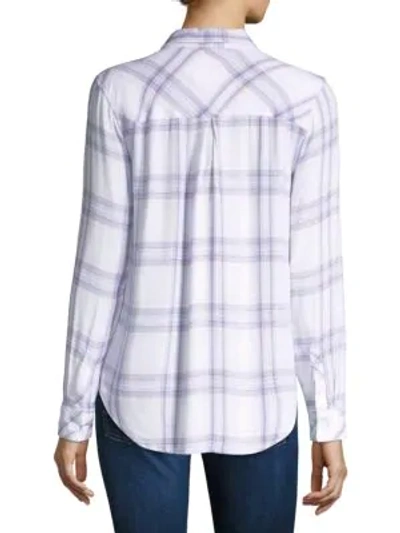 Shop Rails Lavender Hunter Plaid Shirt In White Coast Blush