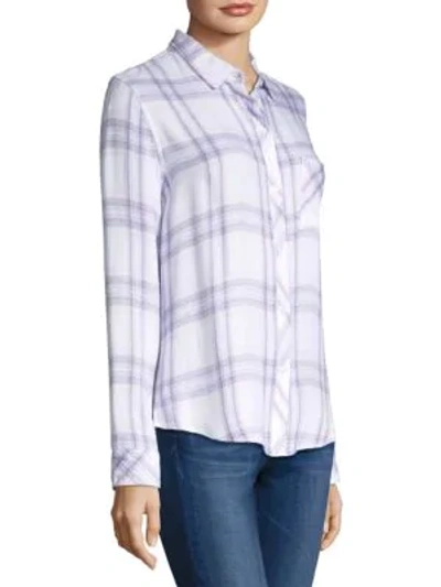 Shop Rails Lavender Hunter Plaid Shirt In White Coast Blush