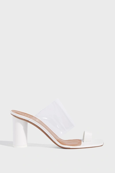 Shop Neous Ghost Vinyl And Leather Sandals In White