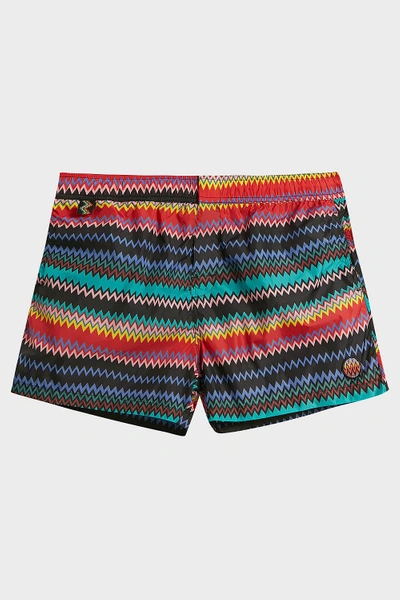 Shop Missoni Printed Swim Shorts In Multi