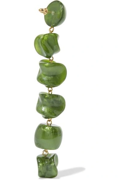 Shop Cult Gaia Leo Acrylic Earrings In Green