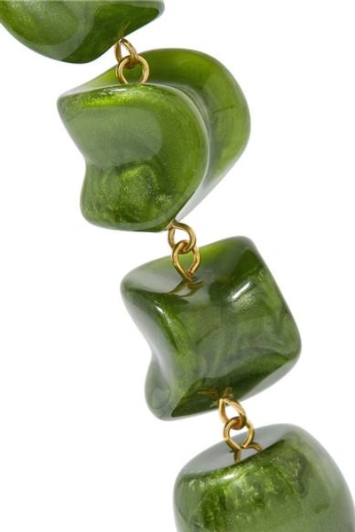 Shop Cult Gaia Leo Acrylic Earrings In Green