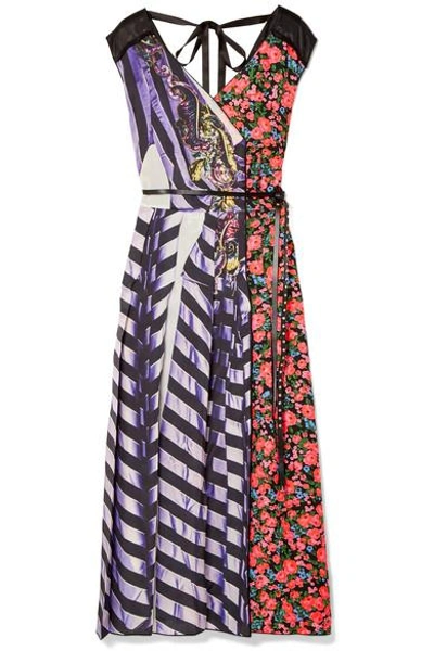 Marc Jacobs Sleeveless V-neck Photographic Mixed-print A-line Dress