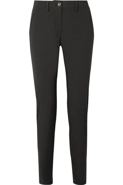 Shop Tomas Maier Cotton-blend Poplin Slim-leg Pants In Black