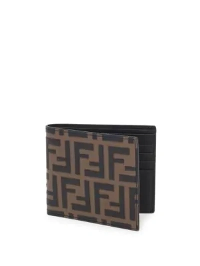 Shop Fendi Ff Embossed Leather Wallet In Nero Maya