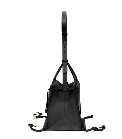 Shop Stuart Weitzman The Shopping Satchel Small In Black Caviar Leather