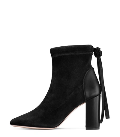 Shop Stuart Weitzman The Wolfe Bootie In Black Suede