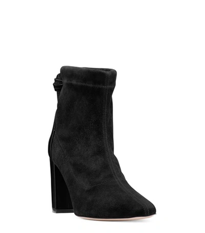 Shop Stuart Weitzman The Wolfe Bootie In Black Suede