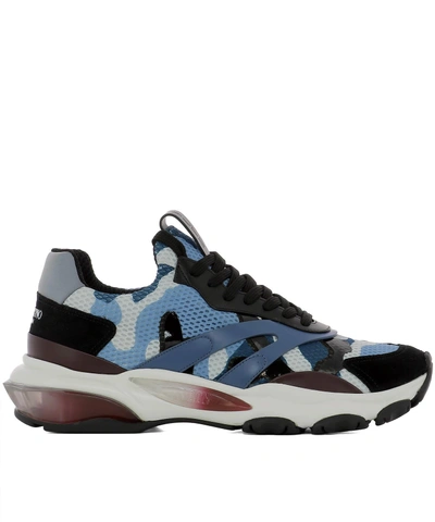Shop Valentino Bounce Camouflage Sneakers In Multicolor