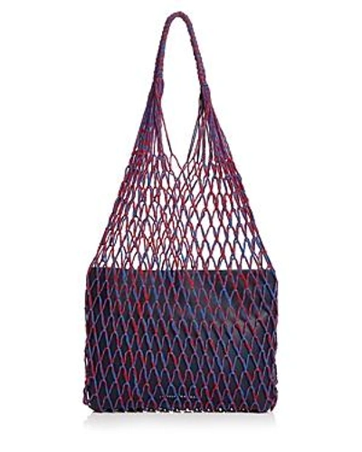 Shop Loeffler Randall Adrienne Net Shoulder Bag In Red Blue/black