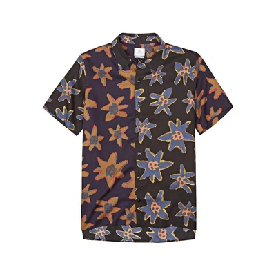 Shop Ps By Paul Smith Colour-block Floral-print Shirt