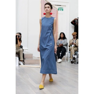 Shop Jamie Wei Huang Lily Dress In Denim Stripe