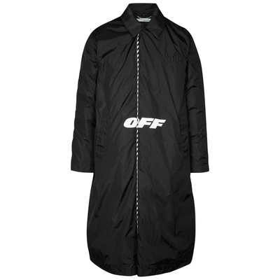 Shop Off-white Black Printed Multiway Shell Coat