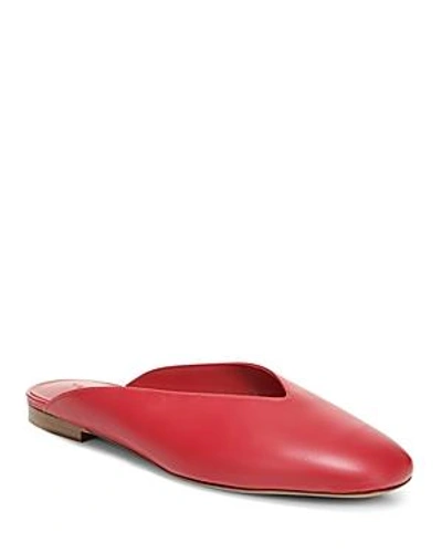 Shop Vince Women's Levins Leather Mules In Red