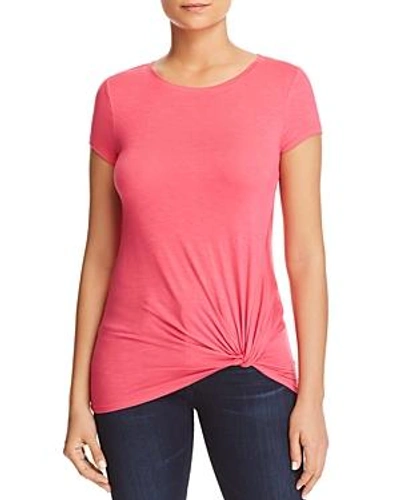 Shop Marc New York Performance Twisted Faux-knot Tee In Pink Lemonade