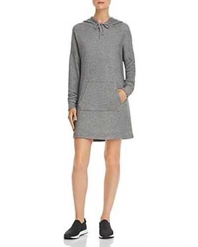 Shop Beyond Yoga Hood Times Sweatshirt Dress In Mid-heather