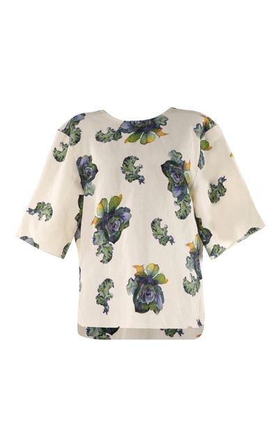 Shop Lake Studio Elbow Sleeve Blouse In Floral