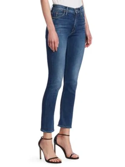 Shop Mother Dazzler Mid-rise Ankle Straight-leg Jeans In Pardon My French