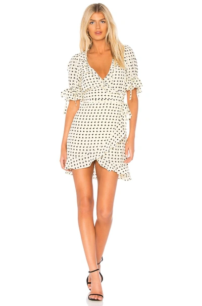 Shop For Love & Lemons Sweetheart Wrap Mini Dress In Creme