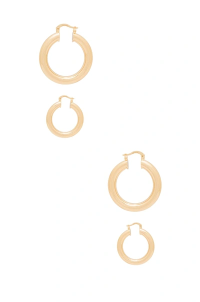Shop 8 Other Reasons Drip Earring Set In Metallic Gold