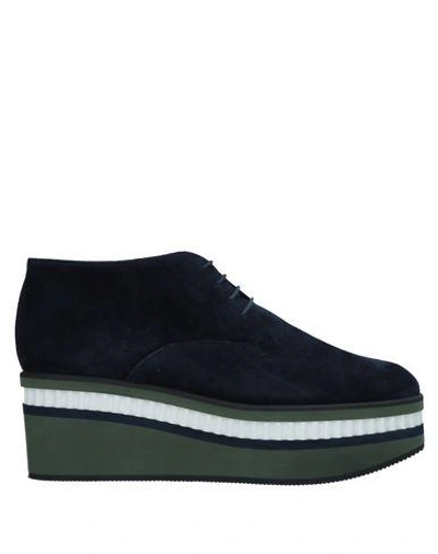 Shop Robert Clergerie Laced Shoes In Dark Blue