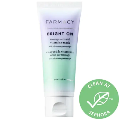 Shop Farmacy Bright On Massage-activated Vitamin C Mask 1.7 oz/ 50 ml