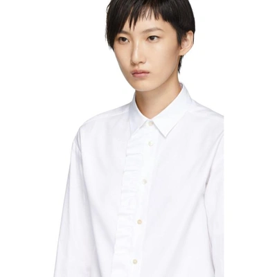 Shop Red Valentino White Frill Shirt Dress In 001 White