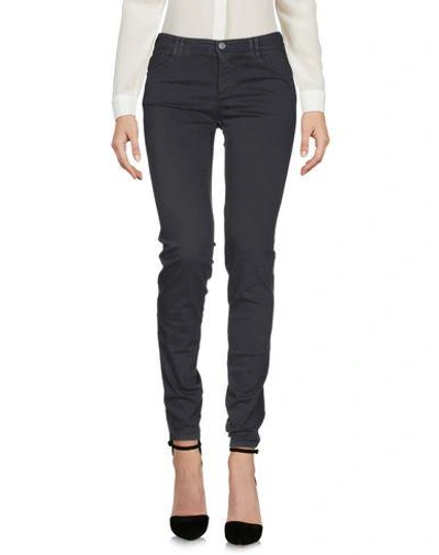 Shop Armani Jeans Pants In Steel Grey