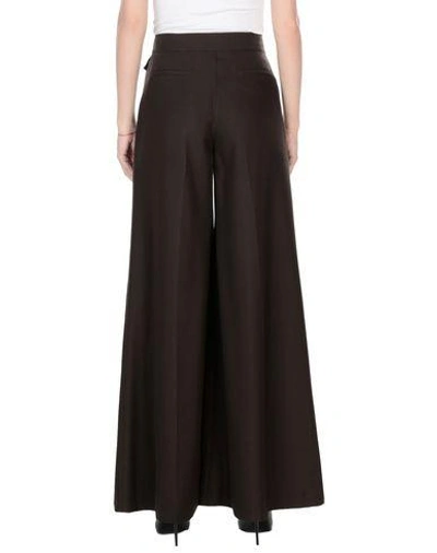 Shop Valentino Casual Pants In Dark Brown