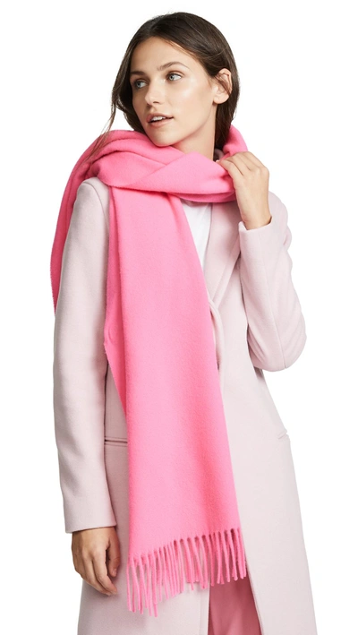 Shop Acne Studios Canada Narrow Scarf In Pink/fluo Pink