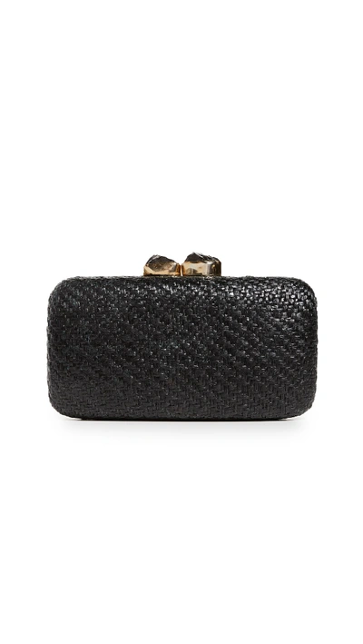 Shop Kayu Anna Straw Clutch In Black