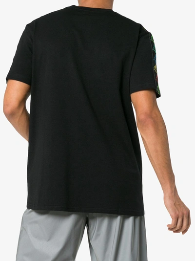 Shop Marcelo Burlon County Of Milan Black Multicolour Logo T-shirt