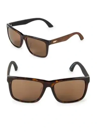 Shop Puma 56mm Square Sunglasses In Dark Brown