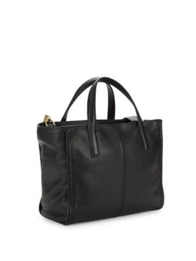 Shop Cole Haan Fantine Leather Shoulder Bag In Navy Peony