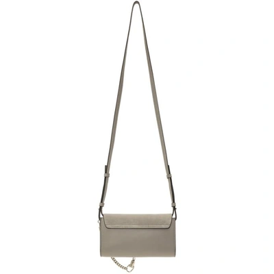 Shop Chloé Chloe Grey Mini Faye Wallet Bag In 23w Motty G