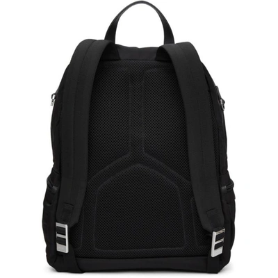Shop Prada Black Camouflage Backpack In F0ots